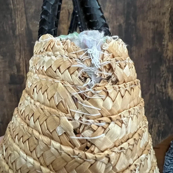 Straw shoulder handbag with starfish accent - Picture 12 of 15